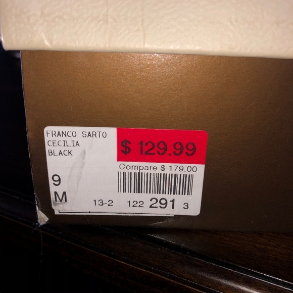 Franco Sarto Leather Cecilia Black Size 9 Boots - Picture 10 of 10